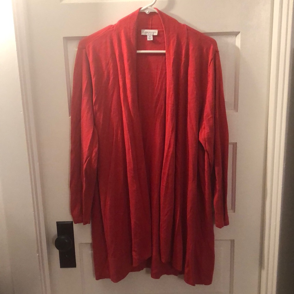 Bright pink cardigan